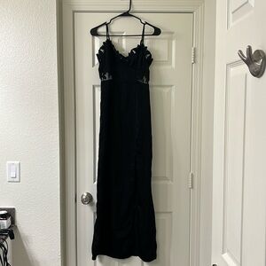 Wild honey black maxi dress with silt